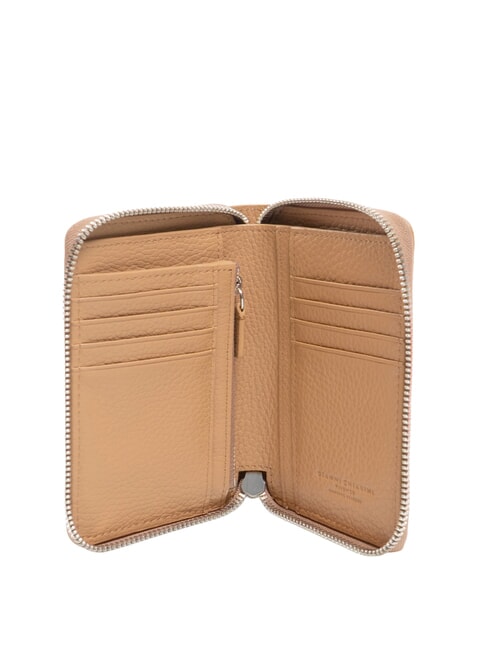 GRAIN Cartera de cuero con cremallera arcilla - Carteras Mujer