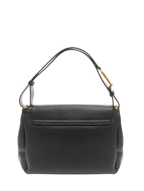 CECILE Bolso de hombro de cuero martillado negro - Bolsos Mujer
