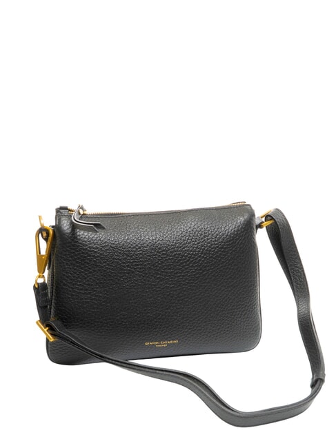 BROOKE Bolso de hombro de cuero martillado negro - Bolsos Mujer