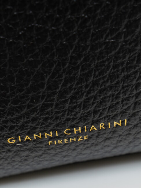 BROOKE Bolso de hombro de cuero martillado negro - Bolsos Mujer