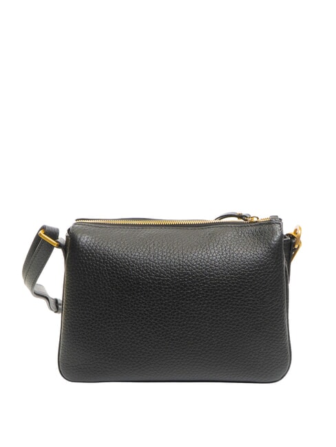 BROOKE Bolso de hombro de cuero martillado negro - Bolsos Mujer