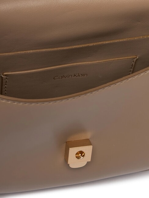 HARDWARE MONOGRAM Mini bolso de hombro gris topo del desierto - Bolsos Mujer