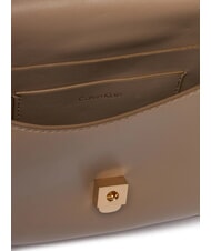 CALVIN KLEIN HARDWARE MONOGRAM Mini bolso de hombro gris topo del desierto - Bolsos Mujer - 4