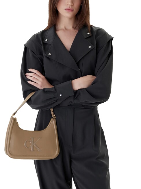 BOLD MONOGRAM Bolso de hombro gris topo del desierto - Bolsos Mujer