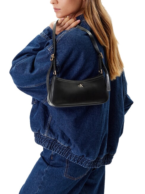 HARDWARE MONOGRAM Bolso de hombro negro / oro claro antiguo - Bolsos Mujer