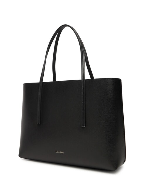 EMBOSSED LOGO Bolso de hombro coco negro/tostado - Bolsos Mujer