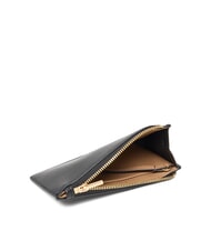 CALVIN KLEIN EMBOSSED LOGO Tarjetero plano coco negro/tostado - Carteras Mujer - 3