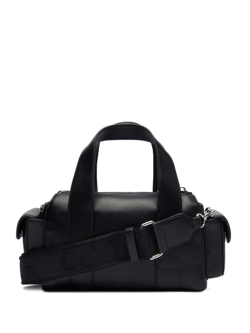 SIGNATURE LOGO STRAP Bolso de mano, con bandolera negro / plata vieja - Bolsos Mujer