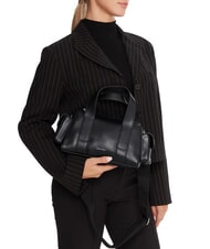 CALVIN KLEIN SIGNATURE LOGO STRAP Bolso de mano, con bandolera negro / plata vieja - Bolsos Mujer - 5