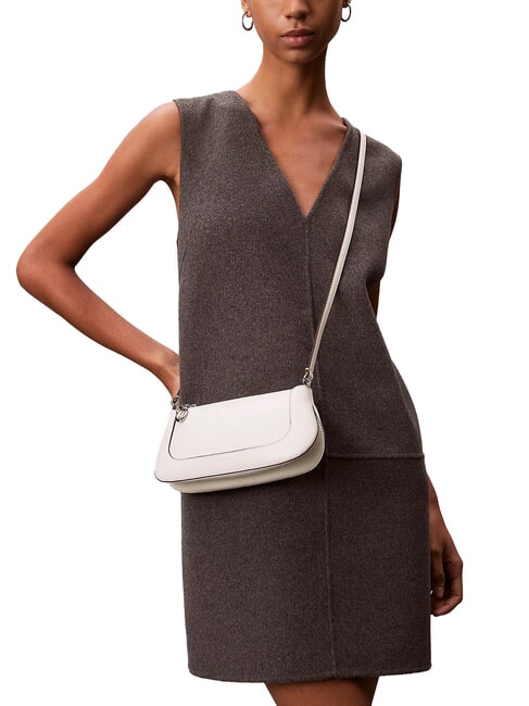 ENGRAVED Bolso de hombro lirio blanco - Bolsos Mujer