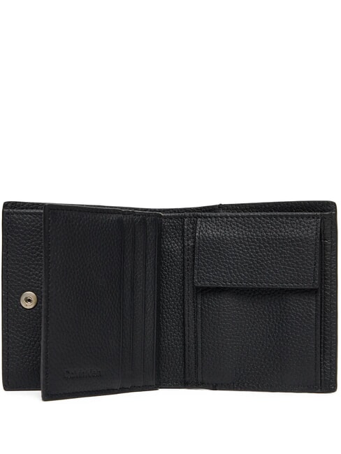 FOIL EMBOSSED Cartera de cuero En negro - Carteras Hombre