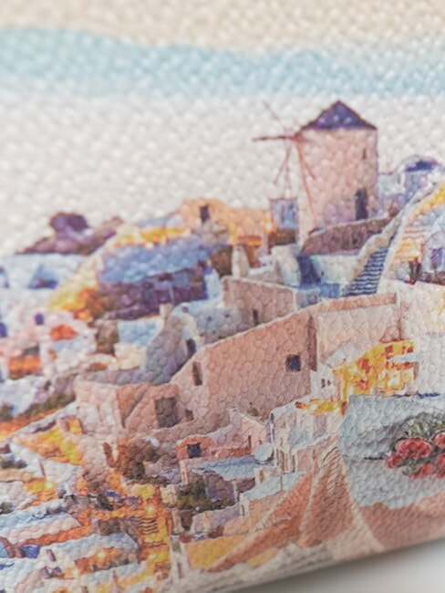 YESBAG Estuche de belleza acampanado Puesta de sol en Grecia - Neceser