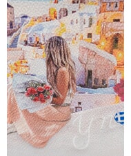 YNOT YESBAG Bolso de mano con bandolera met&aacute;lica Puesta de sol en Grecia - Bolsos Mujer - 3