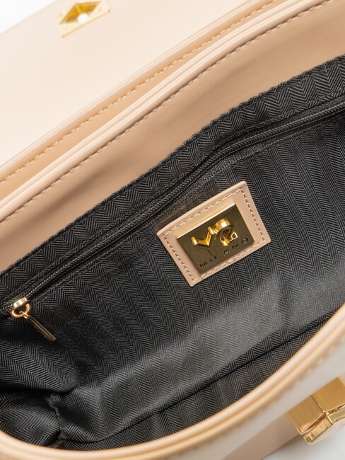 LUCY Bolso de hombro con solapa arena - Bolsos Mujer