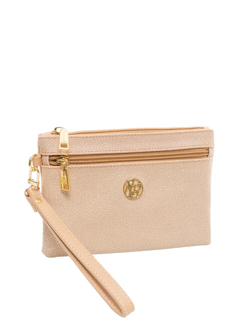 LUX Bolso de mano con pu&ntilde;o y bolsillo caramel - Bolsos Mujer