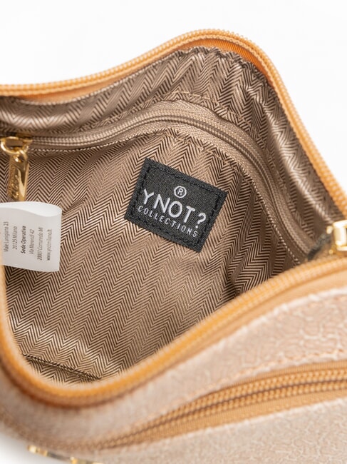 LUX Bolso de mano con pu&ntilde;o y bolsillo caramel - Bolsos Mujer