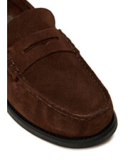 TOMMY HILFIGER CLASSIC HILFIGER Mocasines de piel de ante marr&oacute;n - Zapatos Hombre - 3
