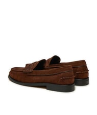 TOMMY HILFIGER CLASSIC HILFIGER Mocasines de piel de ante marr&oacute;n - Zapatos Hombre - 5