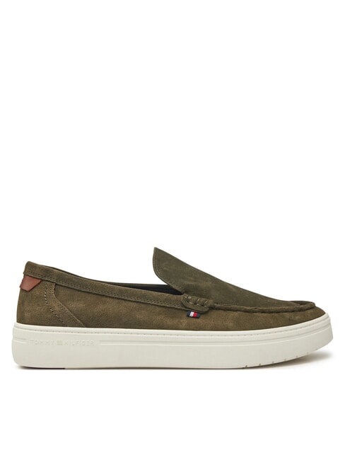 MODERN LIGHT HYBRID Mocasines de piel de ante verde militar - Zapatos Hombre