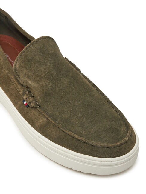 MODERN LIGHT HYBRID Mocasines de piel de ante verde militar - Zapatos Hombre