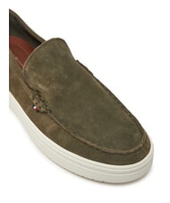 TOMMY HILFIGER MODERN LIGHT HYBRID Mocasines de piel de ante verde militar - Zapatos Hombre - 3