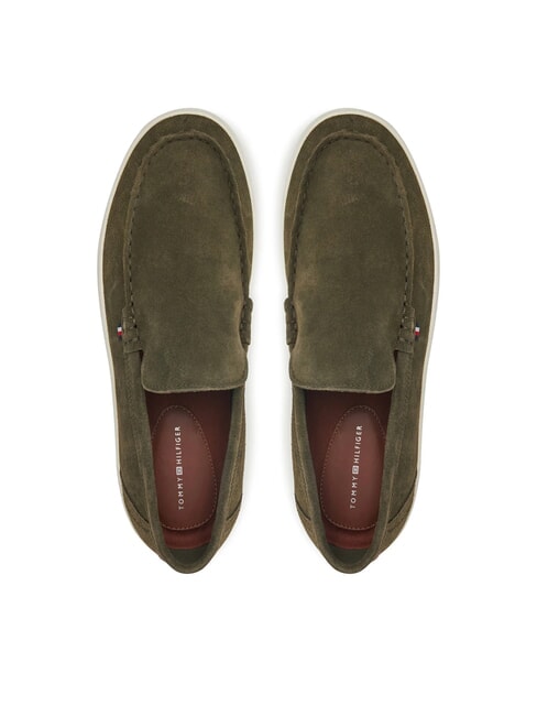 MODERN LIGHT HYBRID Mocasines de piel de ante verde militar - Zapatos Hombre