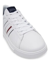 TOMMY HILFIGER MODERN CUPSOLE STRIPES Zapatillas de cuero blanco - Zapatos Hombre - 3
