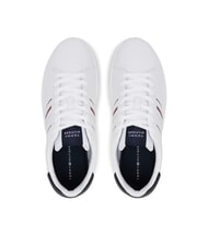 TOMMY HILFIGER MODERN CUPSOLE STRIPES Zapatillas de cuero blanco - Zapatos Hombre - 4