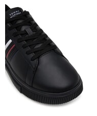 TOMMY HILFIGER MODERN CUPSOLE STRIPES Zapatillas de cuero negro - Zapatos Hombre - 3