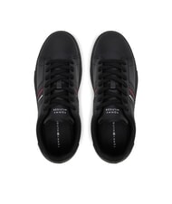 TOMMY HILFIGER MODERN CUPSOLE STRIPES Zapatillas de cuero negro - Zapatos Hombre - 4