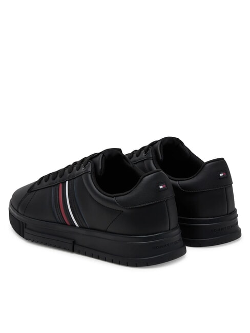 MODERN CUPSOLE STRIPES Zapatillas de cuero negro - Zapatos Hombre