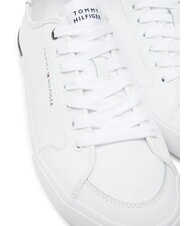TOMMY HILFIGER CORE CORPORATE Zapatillas de cuero blanco - Zapatos Hombre - 3