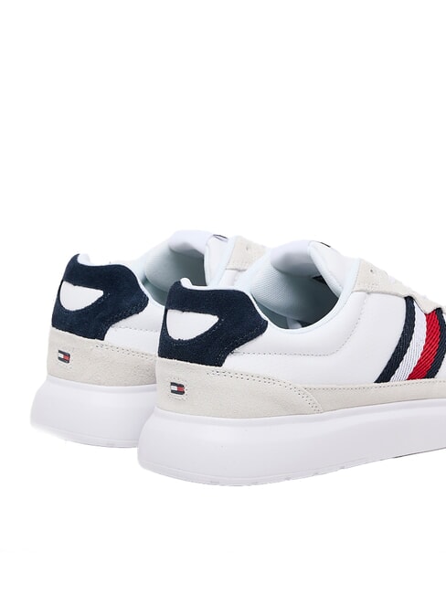 LIGHT CUPSOLE MIX Zapatillas de cuero blanco brillante/andorra - Zapatos Hombre
