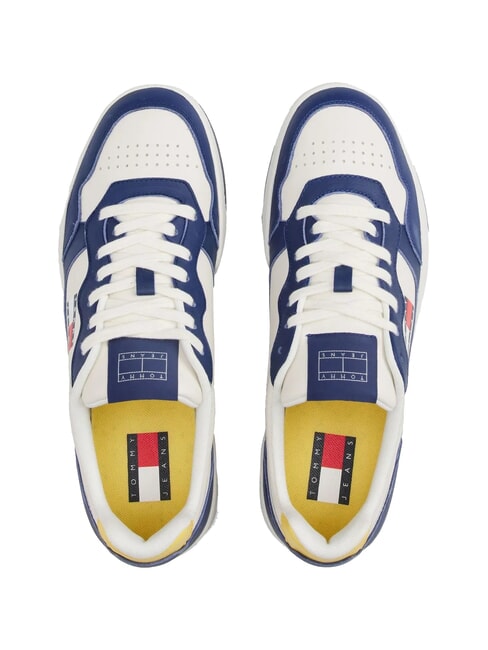 TOMMY JEANS Cupsole Zapatillas de piel azul terciopelo - Zapatos Hombre
