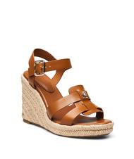 TOMMY HILFIGER TH Sandalias cu&ntilde;a alpargatas altas piel marr&oacute;n co&ntilde;ac - Zapatos Mujer - 2