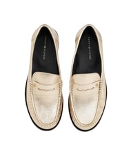 TOMMY HILFIGER TH METALLIC Mocasines de piel metalizada oro - Zapatos Mujer - 3