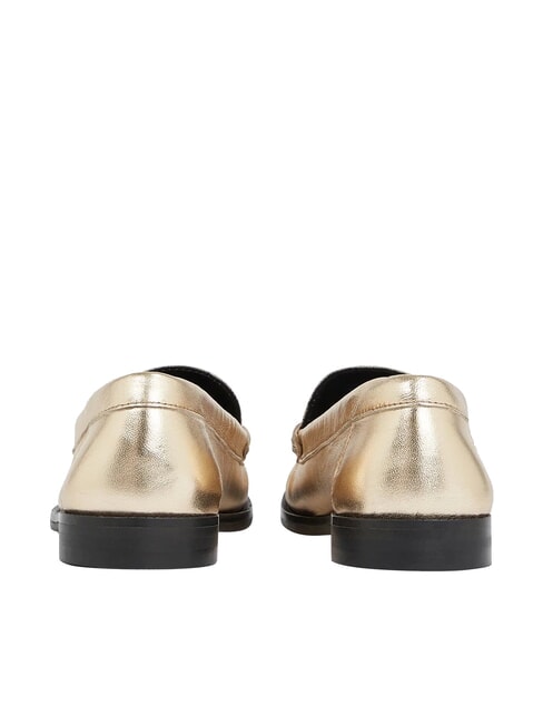 TH METALLIC Mocasines de piel metalizada oro - Zapatos Mujer