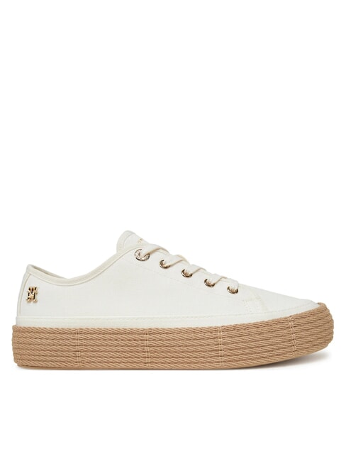 TH Zapatillas deportivas de lona con alpargatas blanco antiguo - Zapatos Mujer