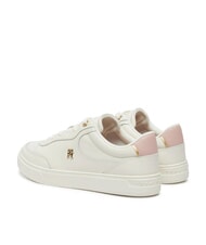 TOMMY HILFIGER ESSENTIAL CHIC COURT Zapatillas de piel para mujer blanco antiguo - Zapatos Mujer - 5