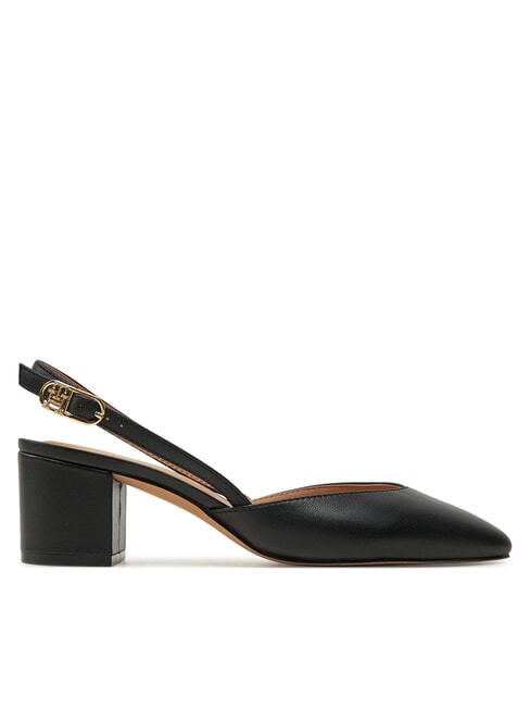 ELEGANT Zapatos de sal&oacute;n de cuero con tira trasera negro - Zapatos Mujer
