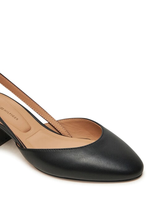 ELEGANT Zapatos de sal&oacute;n de cuero con tira trasera negro - Zapatos Mujer