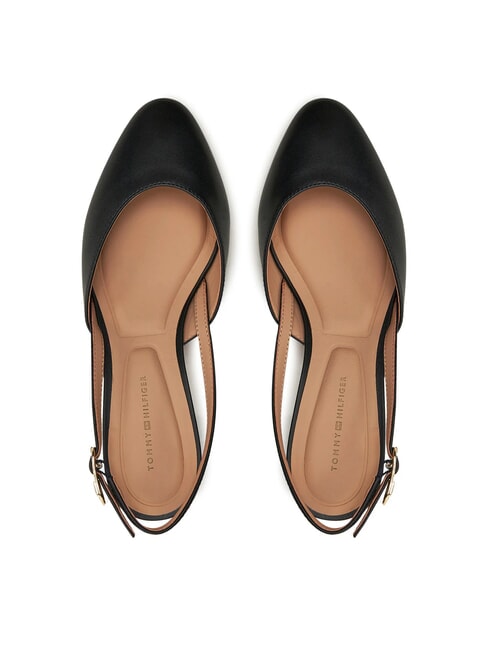 ELEGANT Zapatos de sal&oacute;n de cuero con tira trasera negro - Zapatos Mujer