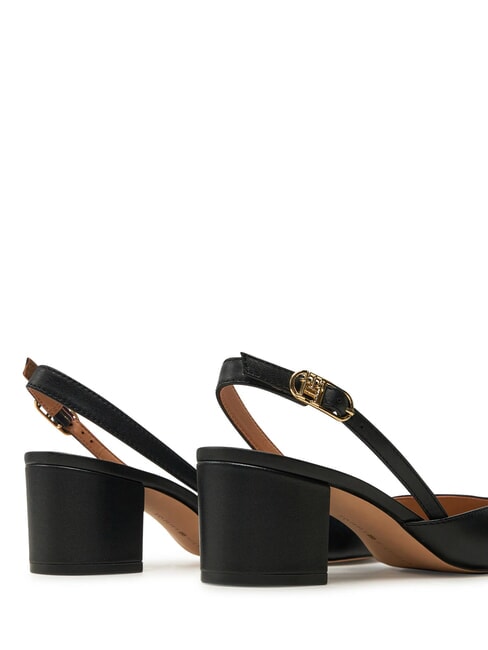 ELEGANT Zapatos de sal&oacute;n de cuero con tira trasera negro - Zapatos Mujer