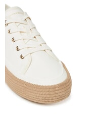 TOMMY HILFIGER TH Zapatillas deportivas de lona con alpargatas blanco antiguo - Zapatos Mujer - 3