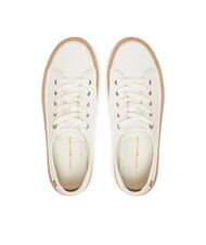 TOMMY HILFIGER TH Zapatillas deportivas de lona con alpargatas blanco antiguo - Zapatos Mujer - 4