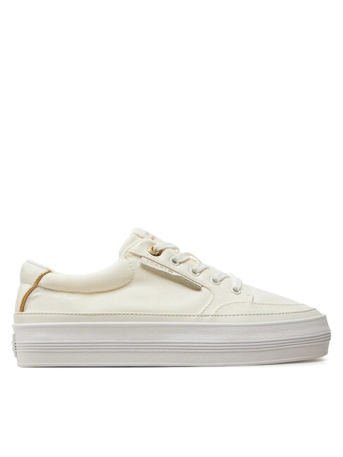 ESSENTIAL Zapatillas de plataforma de lona crudo - Zapatos Mujer