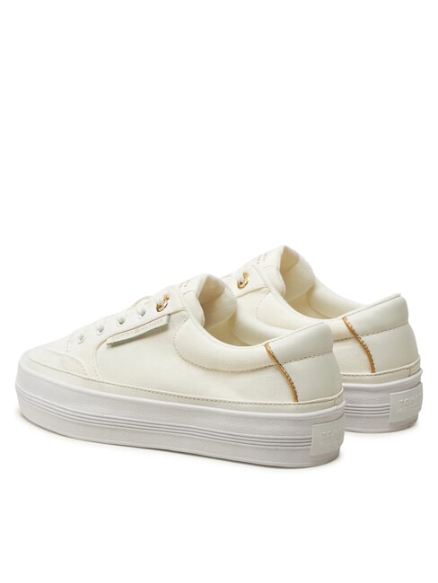 ESSENTIAL Zapatillas de plataforma de lona crudo - Zapatos Mujer
