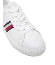 TOMMY HILFIGER ESSENTIAL COURT Zapatillas de piel para mujer blanco - Zapatos Mujer - 3