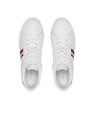 TOMMY HILFIGER ESSENTIAL COURT Zapatillas de piel para mujer blanco - Zapatos Mujer - 4