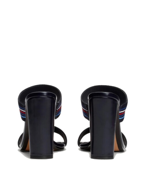 SLIDE Sandalias altas con cinta con logo espacio azul - Zapatos Mujer